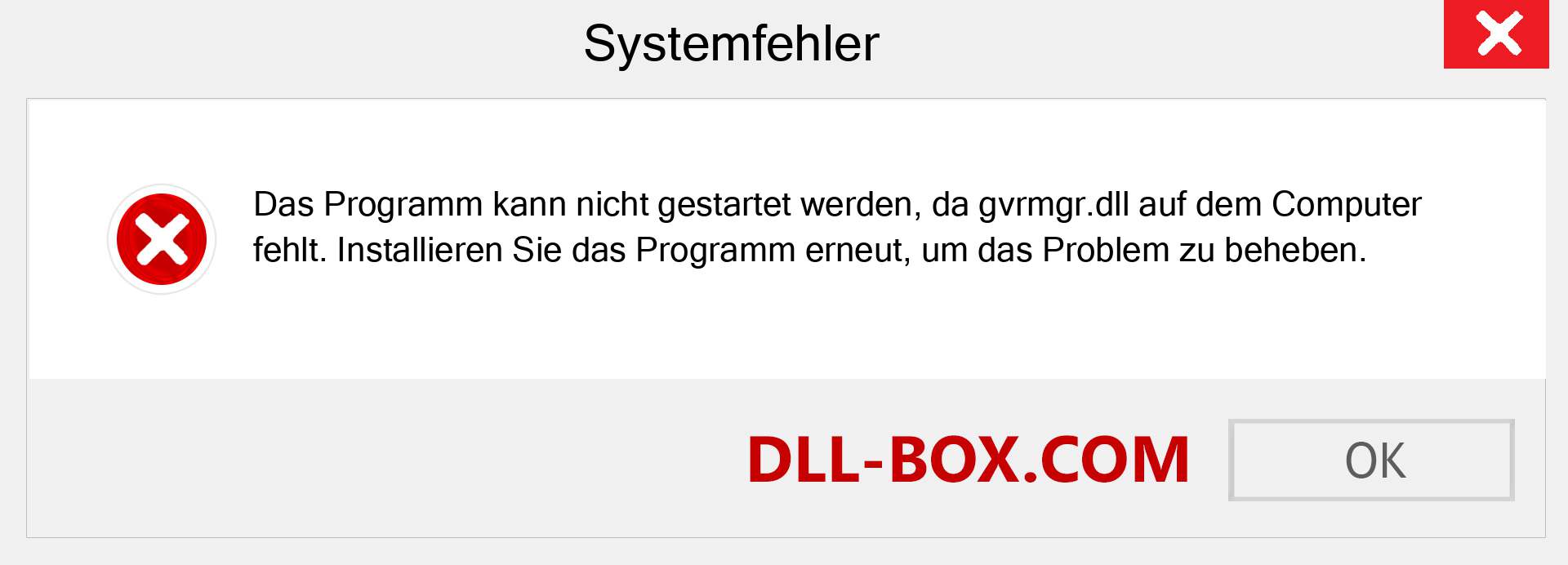 gvrmgr.dll-Datei fehlt?. Download für Windows 7, 8, 10 - Fix gvrmgr dll Missing Error unter Windows, Fotos, Bildern